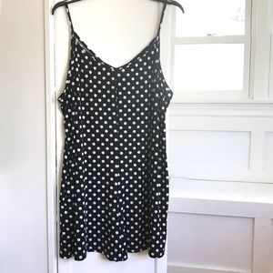 SIMPLE Polka Dot Romper Jumpsuit Black and White Women’s Plus Size 3X